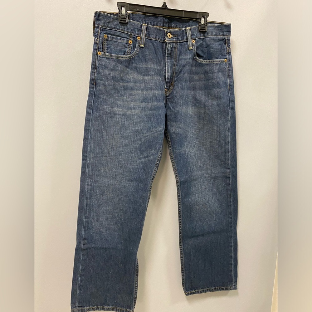 Levi Men’s 569, Relaxed fit, dark blue jeans, W 34 L 32